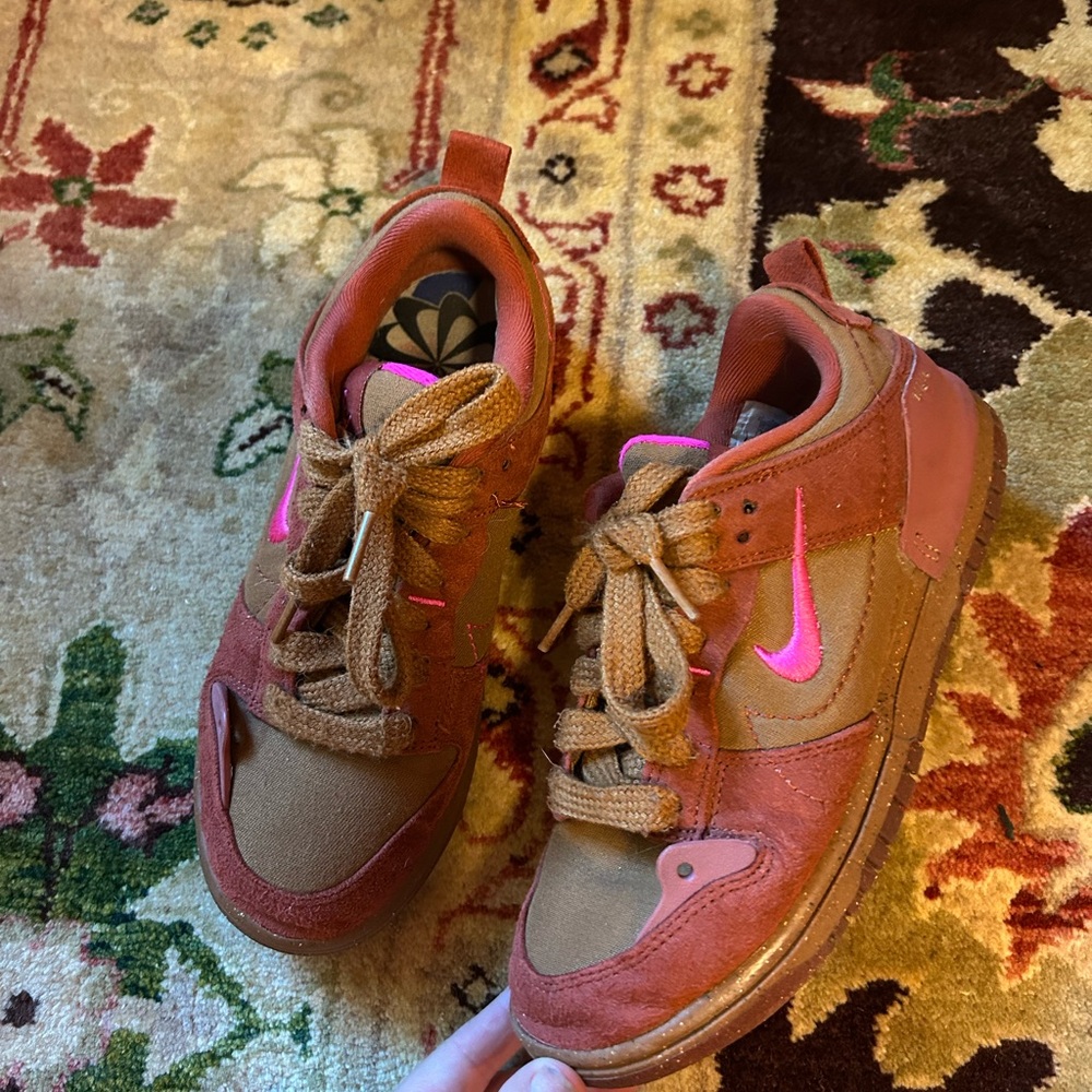 Nike Pink and Brown Athletic Shoes